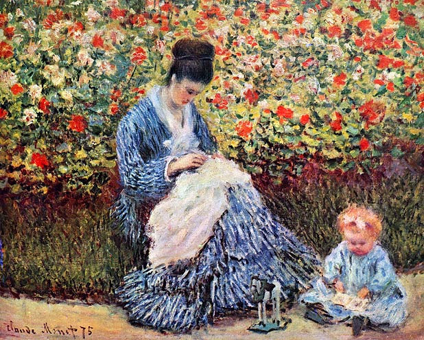 Madame Monet and Child, Monet 1975
